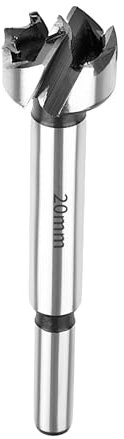 SUQIN Broca Forstner de 20mm Para Madera-Diámetro De 20mm Longitud 90mm Broca Fresadora Para Madera Con Eje Redondo Para Para Marcar y Taladrar Agujeros Para Bisagras