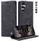 KZB Handyhülle für Samsung Galaxy S25 5G Hülle Premium Leder Klappbar Tasche Flip Case Magnet Kartenfach Standfunktion Klapphülle Schutzhülle für Samsung Galaxy S25 6,2'' - Schwarz