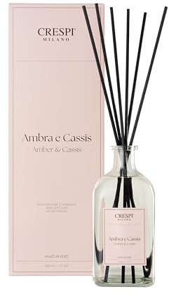 CRESPI MILANO | Profumatore per Ambiente Fragranza Ambra e Cassis, Diffusore Profumo Ambiente a Lunga Durata, 500ml
