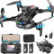 OBEST Drone con cámara y pantalla de control RC Grip, Drone de motor sin escobillas con luces RGB, Quadcopter plegable de doble cámara 1080P para adultos y niños