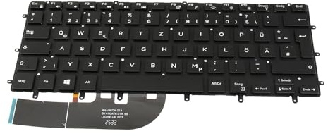 Dell 5P2NX Original Tastatur DE (deutsch) schwarz/schwarz mit Backlight für XPS 15 (9550), (9560), Precision 15 (5510)