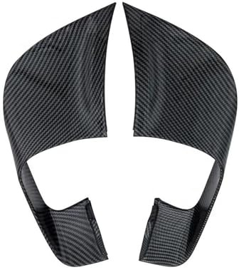 Moto latéral carénage aileron Kit De Carénage Aile Fixe pour Yamaha YZF-R7 2021 – 2023, Peinture en Carbone ABS, Ailes Aérodynamiques, Becquet D'aile(Matte Carbon Paint)