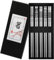 5 Paia Bacchette in Acciaio Inox, 23,5cm Bacchette Sushi Set Metallo, Bacchette Cinesi, Bacchette Giapponesi, Chopsticks Riutilizzabili Lavabili in Lavastoviglie, Regalo per Natale/Compleanno