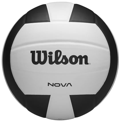 WILSON Nova Indoor Game Volleyball - Official Size, Black/White