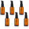 6 pcs 20 ML flacons vides en Verre Marron, flacons à Pompe en Verre ambré vides Rechargeables, flacons de Lotion en Verre ambré, Distributeur de Lotion