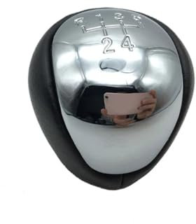 CVZXSDWLL Kompatibel Mit Hyundai Für IX35 2012 2013 2014 2015 2016 5 6-Gang-Handschalthebel Schaltknauf Hebel Schaltkopf Handball Autom Schaltknauf(Chrome,5speed)