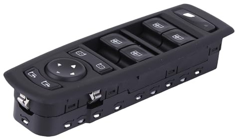 ISAKEN Interruptor de elevalunas eléctrico para Laguna III Megane Fluence Interruptor de botón Mando Elevalunas Botonera 809610006R, 809610007R Interruptor elevalunas control ventana eléctrica