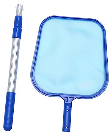ifundom 1 Satz Blattgitter Aluminiumpol Netze Swimmingpool -Netzblatt Skimmer Wartung Rechen Poolblattnetz Pool-Reinigungs-Laub-Skim-Netz Schwimmbadzubehör Schwimmbad Werkzeug Plastik Blau