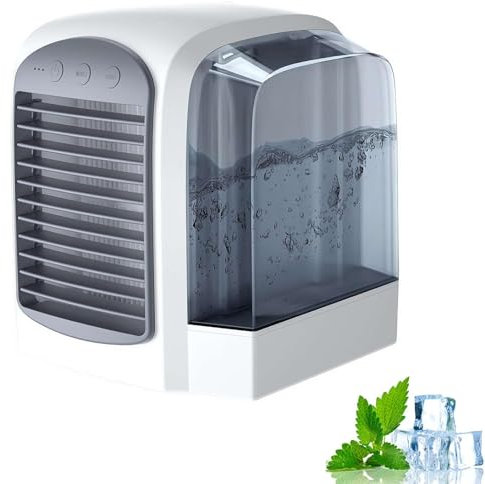 Breeze Box Air Conditioner, Breeze Box Portable Ac, Fast Cooling, Quiet Operation, 3 Speeds with Humidifier for Bedroom, Office, Dorm & Travel (Grey)