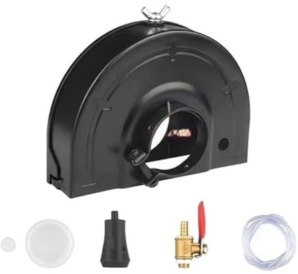 predolo Schleiferschutz Staubfangschutz-Set Stabile Oberflächenabdeckung Universal mit Wasserschlauch Staubschutzhaube Winkelschleifer-Schild-Set, Durchmesser 140mm