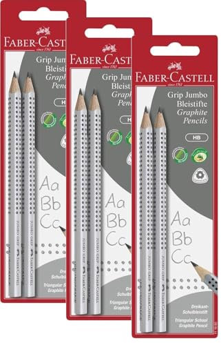 Faber-Castell 111992 - Bleistift Jumbo Grip HB (Jumbo HB, Bleistift Jumbo, 6 Stifte)