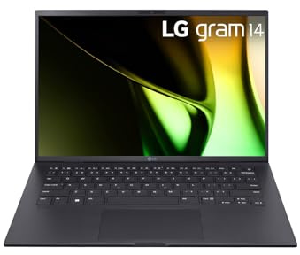 LG Gram 14 Laptop | Intel Core Ultra 5 125H | 8GB RAM | 512GB SSD | Intel Arc Graphics | 1920 x 1200 IPS Display | Stereo Speakers | Full HD Webcam | Windows 11 Home | Black