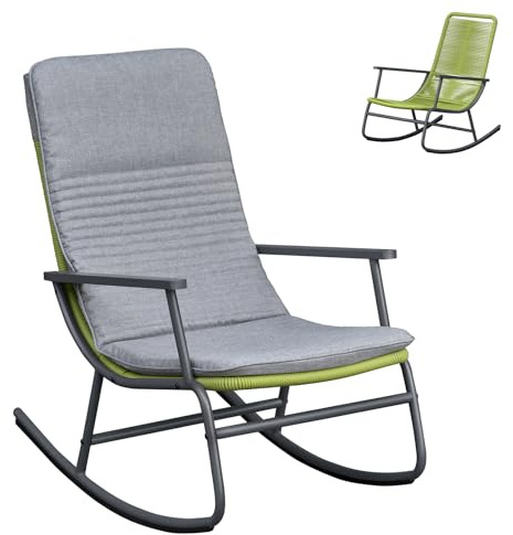 ATR ART TO REAL Rope Garden Rocking Chair,Rattan Garden Furniture