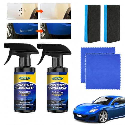 Sopami Spray Auto Quick Effect Coating Agent Für Lack Reparatur, Nano Schutz Spray Für Lackversiegelung, Glanzpflege Und Oberflächenschutz Für Motorrad Bootd (Zwei Flaschen)