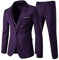 YOUTHUP Abiti da Uomo Elegante Completi 3 Pezzi Abito Slim Fit Blazer Panciotto Pantaloni