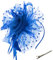 DRESHOW Fascinator Hüte für Damen Pillbox Hut mit Schleier Stirnband und Einer Gegabelten Clip Tea Party Kopfbedeckung