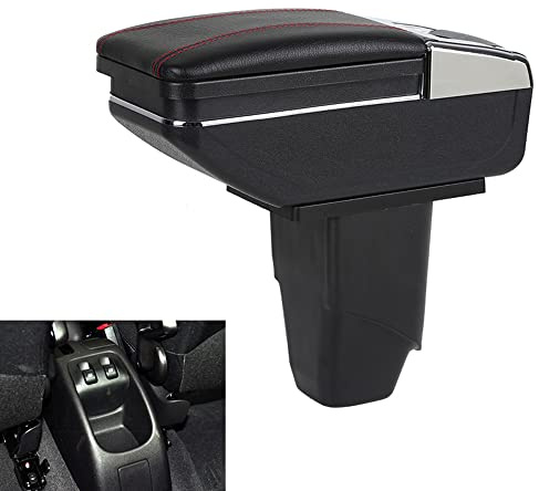 SZSS-CAR compatible avec les accoudoirs de console centrale de voiture en cuir Peugeot 206 2005~2008 / Peugeot 207 2008 2009 2010~2013