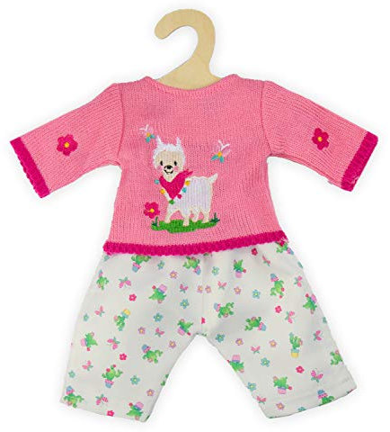 Heless 2935 - Bekleidungs-Set für Puppen im Alpaka Oskar Design, 2 teilig mit Pullover und Hose, Größe 35 - 45 cm