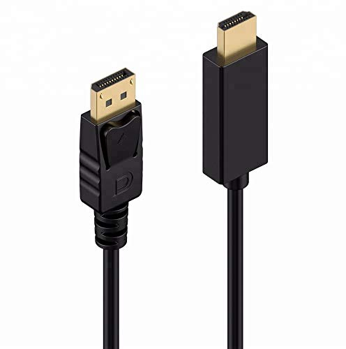Excalibur - DisplayPort DP to HDMI Gold Plated Cable Lead Wire 4K UHD Ready 1080p Laptop (3 Metre)