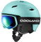 Odoland Skihelm Skibrille Set Snowboardhelm mit Snowboardbrille für Erwachsene Schneebrille UV 400 Schutz Windwiderstand Snowboard Brille zum Skifahren Bergsteigen Hellblau S