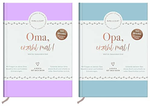 Oma, erzähl mal + Opa, erzähl mal im Set + 1 exklusives Postkartenset