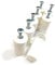 Rolladenstopper Anschlagstopper 40 mm / 28 mm geschlossen/offen, weiss oder grau incl. Schraube und Scheibe (4 Paar 40 mm weiss geschlossen)