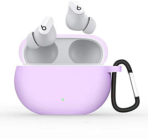 Silicone Case with Keychain for Women Girls Men Boys for Beats Studio Buds 2021 Case Cover Accessories Silicone Skin Beats Studio Buds