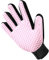 Dog Cat Grooming Glove – Pet Grooming Mitt UPGRADED 259 PINS- Pet Hair Brush Gloves - Longer Silicone Tips for Deep Massage – For Cats & Dogs,Rabbits & Horses with Long & Short Fur (Light Pink, Right)