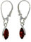 Silber Bernsteinschmuck UK - 925 Sterling Silber mit baltischem Honig Bernstein - ovale Ohrhänger - 8268DC
