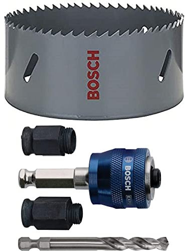 Bosch Professional Scie-trépan HSS bimétal (pour divers matériaux, Ø 127 mm) + 4 pièces Kit de démarrage Power Change Plus