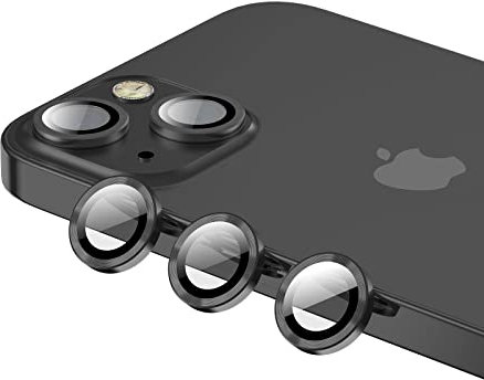 Phoneaura [[6 Stück Für Apple iPhone 13 und iPhone 13 Mini Kameraschutz Glas Kameraglas Linsenschutz Objektivglas Aluminium Linse mit Schutzfolie