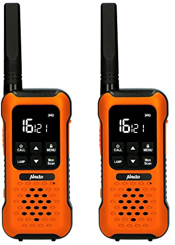 Alecto FR300 Kinder Wallkie Talkie - Funkgeräte - 10km Reichweite - IPX4-16 Kanäle - VOX Funktion - 2,5mm - Orange