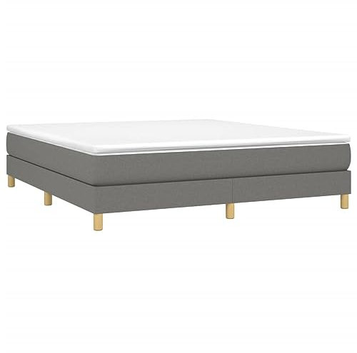 vidaXL Cadre de lit sans Matelas Gris foncé 180x200 cm Tissu