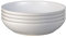 Denby - Elements Stone White Pasta Bowls Set of 4 - Dishwasher Microwave Safe Crockery 1050ml 22cm - White Ceramic Stoneware Tableware - Chip & Crack Resistant