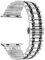 CeiBand Correa Métal para Apple Watch 38mm/40mm/41mm, Hombres Mujer Acero Inoxidabl Correas Muñequeras para Apple Watch 44mm/42mm/45mm/46mm/49mm (Negro/Plata)