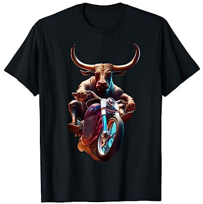 Fantasy Lovely Bull Reiten Fahrrad T-Shirt