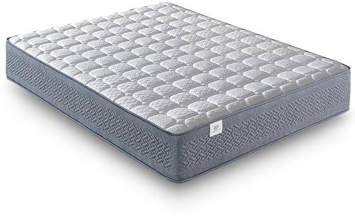 NATURELITS Matratze 90 x 200 MemoryVex Viskoelastische, wendbar, für Winter/Sommer, Einzelbett, milbendicht und atmungsaktiv, Flexicell-Kern, mittel Härte, Farbe: Grau, Palace Optima Höhe 28 cm