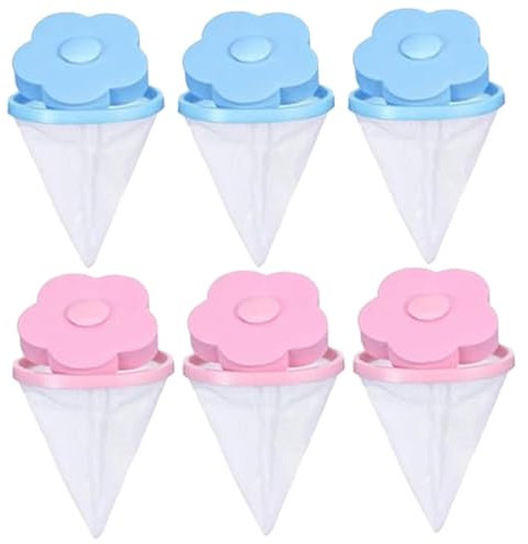 OnIUeZky 6PCS Pet Hair Remover for Laundry Floating Laundry Pet Hair Catcher Fine Mesh Reusable Lint Catcher for Washing Machine Household Washer Hair Catcher.