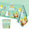TOPJOWGA Ostern Tischdecke, 2 Stück Hase Blumen Ostern Tischdecke, Ostern Tischläufer, Tischdecke Osterdeko, Ostern Party Dekoration, Hasen Tischdecken für Ostern Frühling Party