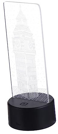 HOMSFOU 3 Sätze 3d-nachtlicht Led-nachtlicht Nachtlichter Für Kinder Weihnachtsgeschenke Big Ben Tisch Visuelle Nachtlicht Lampe Weihnachtsnachtlicht Fernbedienung Vision Licht Acryl