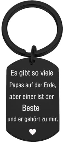 Papa Geschenk Bester Papa der Welt Schlüsselanhänger Best Papa Ever Schmuck Vatertags Geschenk Geburtstag Geschenk von der Tochter an den Vater