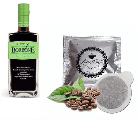 CG94 - Amaro Nobile Rucola 70cl - Confezione BOX con 5 Cialde Lucky Caffè