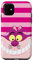Hülle für iPhone 11 Disney Alice im Wunderland Grinsekatze rosa Streifen