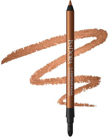 IsaDora Perfect Contour Kajal - Starker Halt ohne zu verwischen - Kajalstift ideal für Smokey Eyes - Hochpigmentiert und Hypoallergen - Einfaches Auftragen - Lidstrich Stift - Apricot Glow