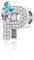 Jokmeo Damen 925 Sterling Silber Charm Anhänger Buchstaben P Beads Charms Kompatibel mit Europäischen Armbänder und Halskette