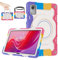 ROISKIN Lenovo Tab M11 11 Zoll 2024 Hülle: Robuste, stoßfeste Hülle mit Bildschirmschutz & drehbarem Ständer & Stifthalter & Riemen für Lenovo M11 Tablet 11'', Rosa