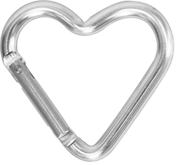 Outdoor-Karabiner, Herz, Schlüsselanhänger, Clip, Aluminiumlegierung, Ringe, Kletter-Clips, Feder-Karabiner, langlebig, tragbar, Feder-Karabinerhaken, langlebiger Karabiner