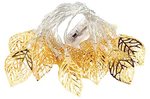 IMIKEYA Goldene Led Blattlampe Aus Lichterkette Für Innenbeleuchtung Schönes Licht Für Haus Und Garten Ohne Batterie