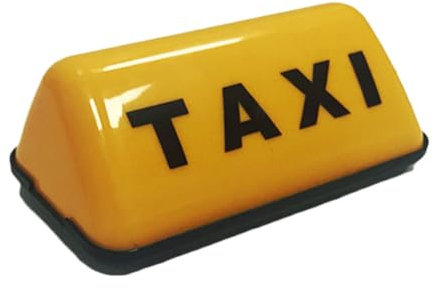 Fiorky 12 V modisches Taxi-Schild-Licht mit Klebesockel, Taxi-Oberlicht, 3 W Taxi-Kuppellicht, Weiß/Gelb, COB, Taxi-Schild, Kabine, superhell (gelb)