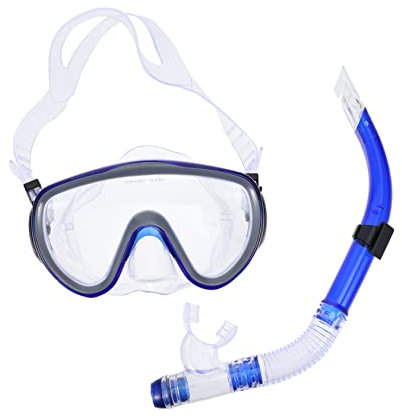 HANABASS Schnorchel Maske Vollmaske Mit Trockenschnorchel Für Erwachsene Beschlagfrei Weitwinkel-Design Leicht Verstellbarer Gurt Stoßfeste Glaslinse Einfache Reinigung Mit Ventilen